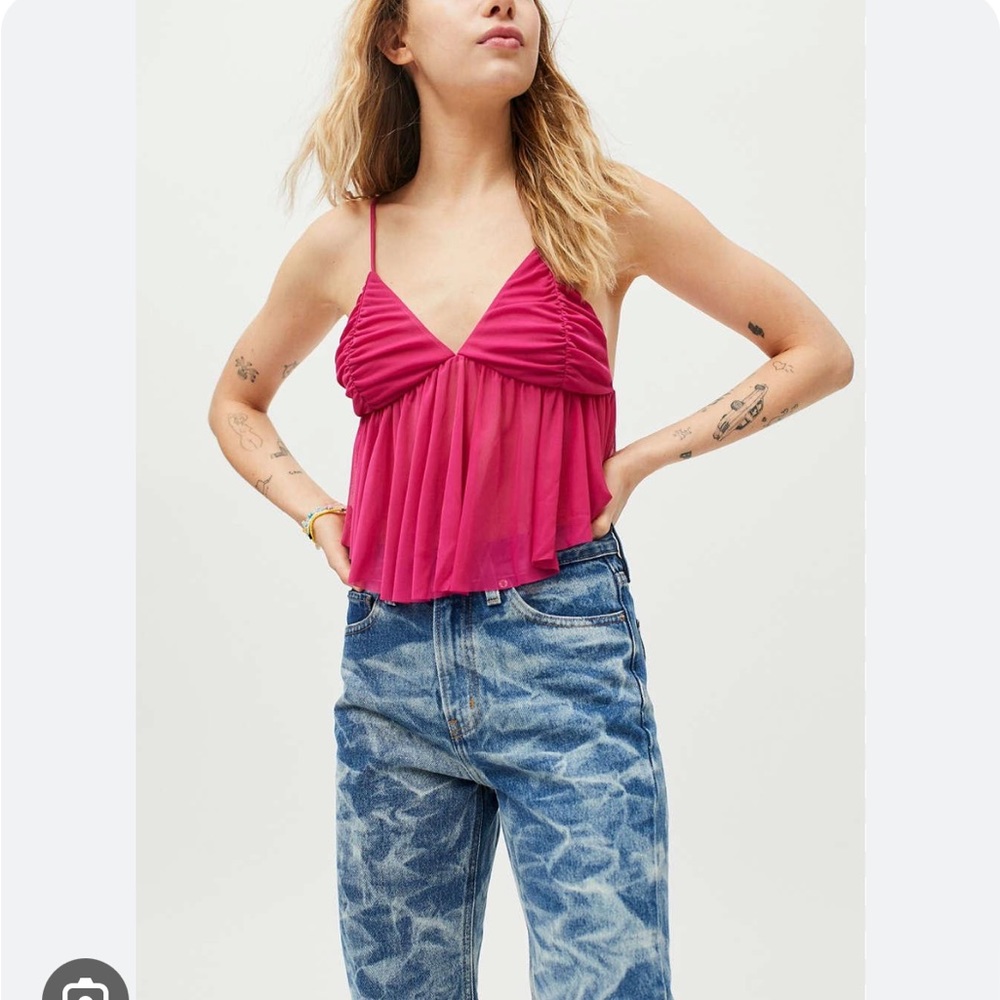 Urban Outfitters Lila Mesh Babydoll Cami top
